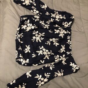 Off the shoulder flower shirt